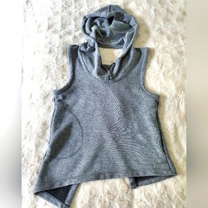 Move Alternative Grey Sleeveless Criss Cross Hoody.